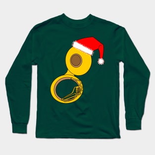 Santa Hat Tuba Long Sleeve T-Shirt